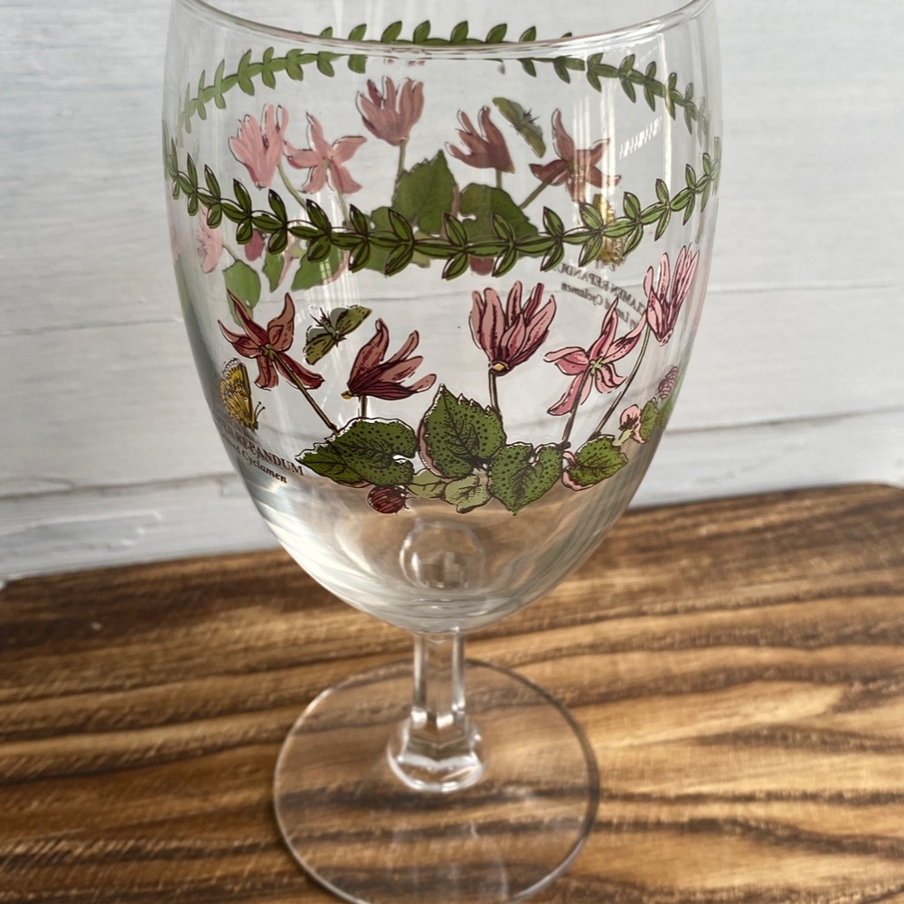 Portmeirion Botanic Garden Footed Iced Tea Glass Goblet